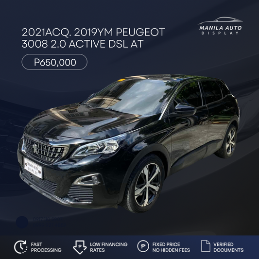 2021 PEUGEOT 3008 ACTIVE 2.0 DSL AUTOMATIC TRANSMISSION