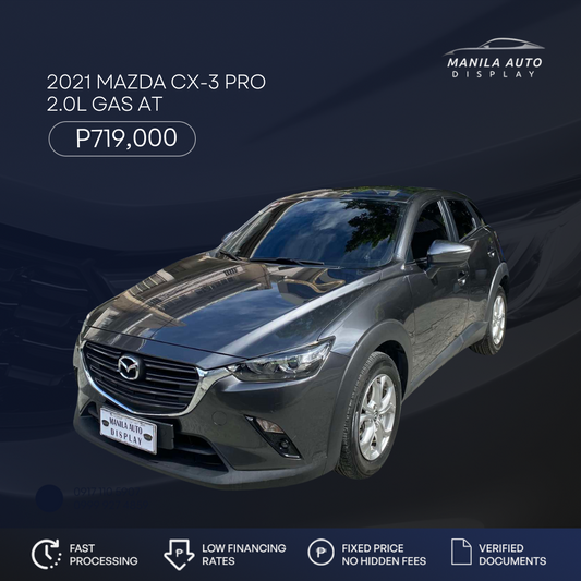 2021 MAZDA	CX-3 PRO 2.0L GAS AUTOMATIC TRANSMISSION
