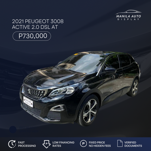 2021 PEUGEOT 3008 ACTIVE 2.0 DSL AUTOMATIC TRANSMISSION