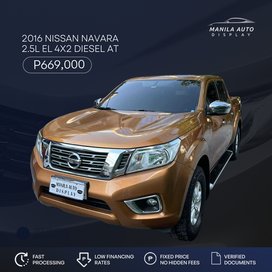 2016 NISSAN	NAVARA 2.5L EL 4X2 DIESEL AUTOMATIC TRANSMISSION