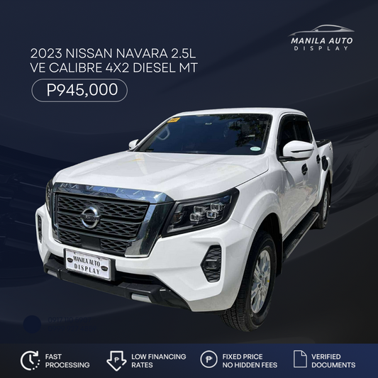 2023 NISSAN NAVARA 2.5L VE CALIBRE 4X2 DIESEL MANUAL TRANSMISSION