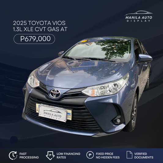 2025 TOYOTA VIOS XLE 1.3L GAS AUTOMATIC TRANSMISSION