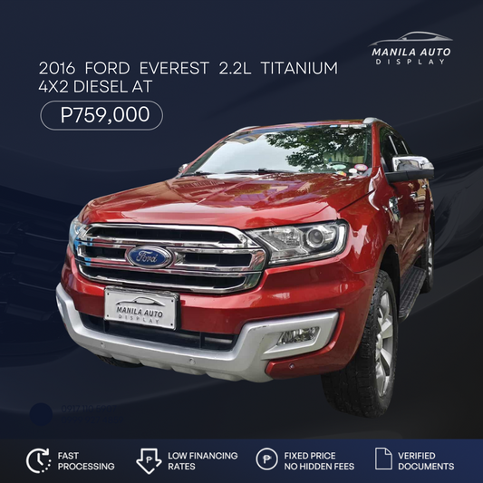 2016 FORD EVEREST 2.2L TITANIUM 4X2 DIESEL AUTOMATIC TRANSMISSION
