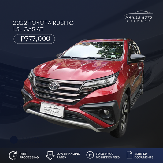 2022 TOYOTA RUSH G 1.5L GAS AUTOMATIC TRANSMISSION