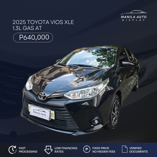 2025 TOYOTA VIOS XLE 1.3L GAS AUTOMATIC TRANSMISSION