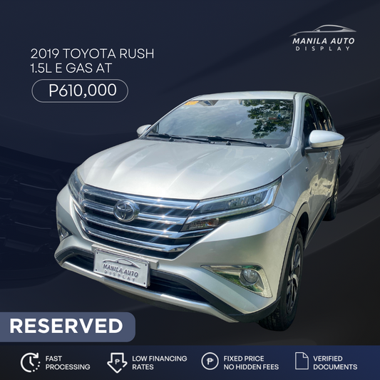 2019 TOYOTA RUSH 1.5L E GAS AUTOMATIC TRANSMISSION