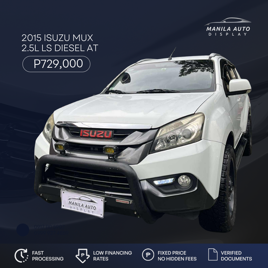 2015 ISUZU MUX 2.5L LS 4X2 DIESEL AUTOMATIC TRANSMISSION