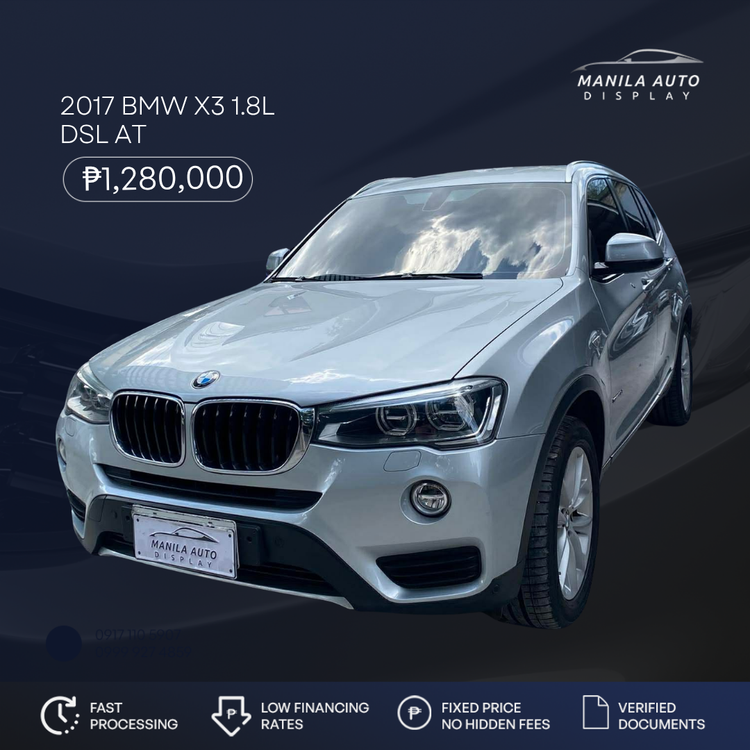 2017 BMW X3 1.8L DSL AUTOMATIC TRANSMISSION (32TKMS)
