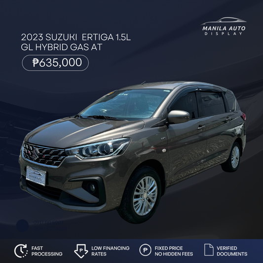 2023 SUZUKI ERTIGA 1.5L GL HYBRID GAS AUTOMATIC TRANSMISSION