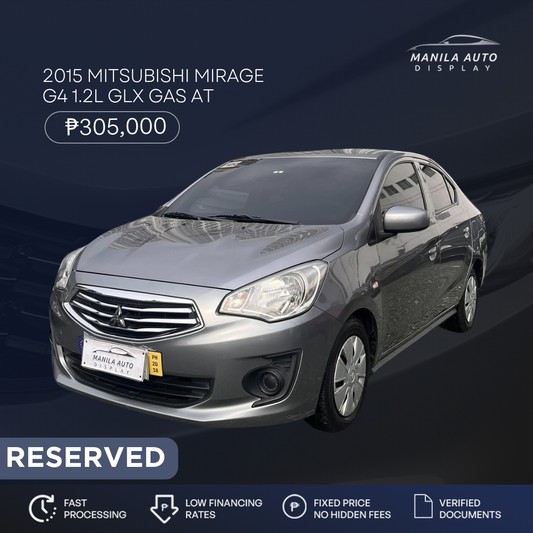 2015 MITSUBISHI MIRAGE G4 1.2L GLX GAS AUTOMATIC TRANSMISSION