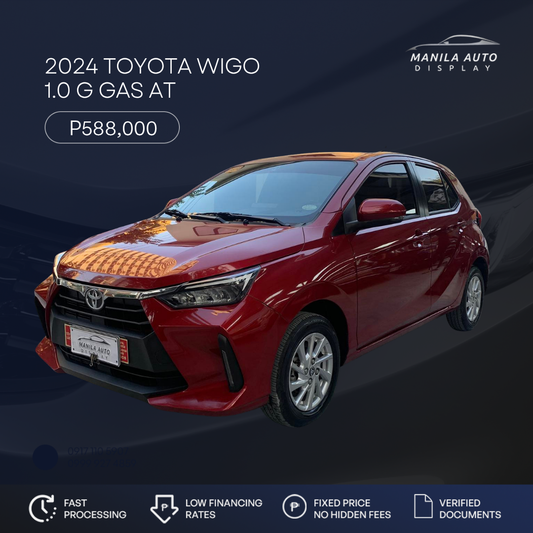 2024 TOYOTA WIGO 1.0 G GAS AUTOMATIC TRANSMISSION