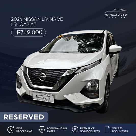 2024 NISSAN LIVINA VE 1.5L GAS AUTOMATIC TRANSMISSION