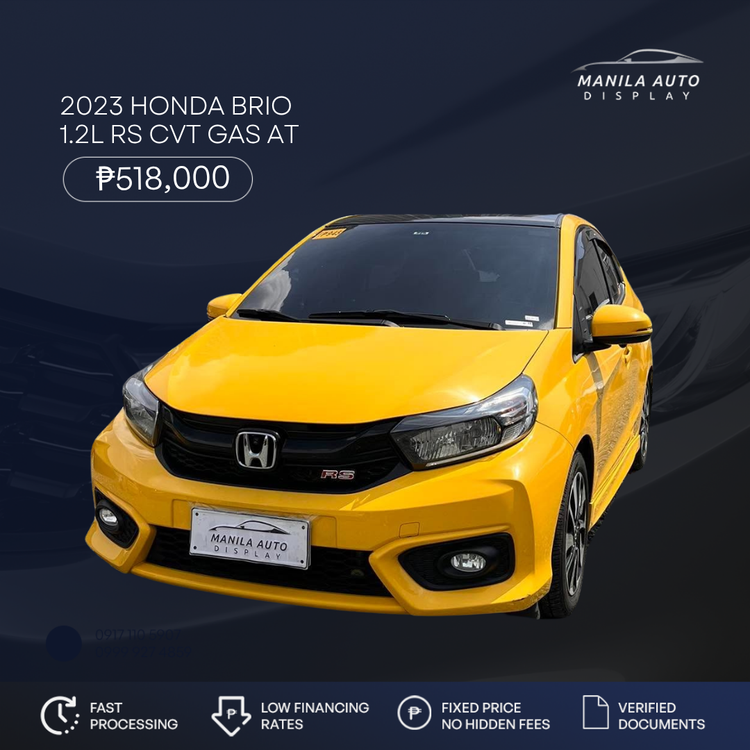 2022 HONDA	BRIO 1.2L RS CVT GAS AUTOMATIC TRANSMISSION