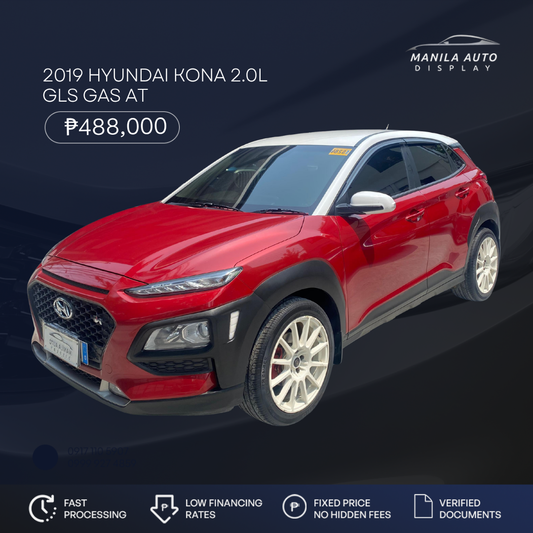 2019 HYUNDAI KONA 2.0L GLS GAS AUTOMATIC TRANSMISSION