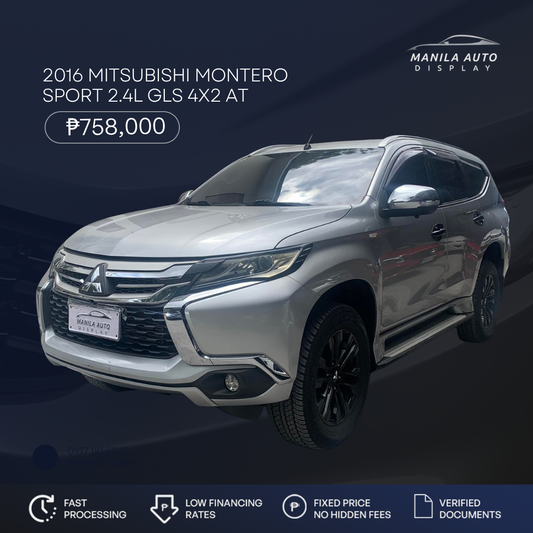 2016 MITSUBISHI	MONTERO SPORT 2.4L GLS 4X2 AUTOMATIC TRANSMISSION