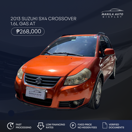 2013 SUZUKI	SX4 CROSSOVER 1.6L GAS AUTOMATIC TRANSMISSION