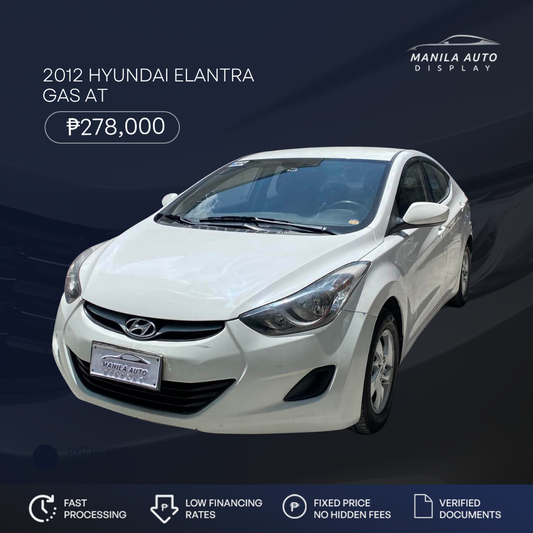 2012 HYUNDAI ELANTRA GAS AUTOMATIC TRANSMISSION