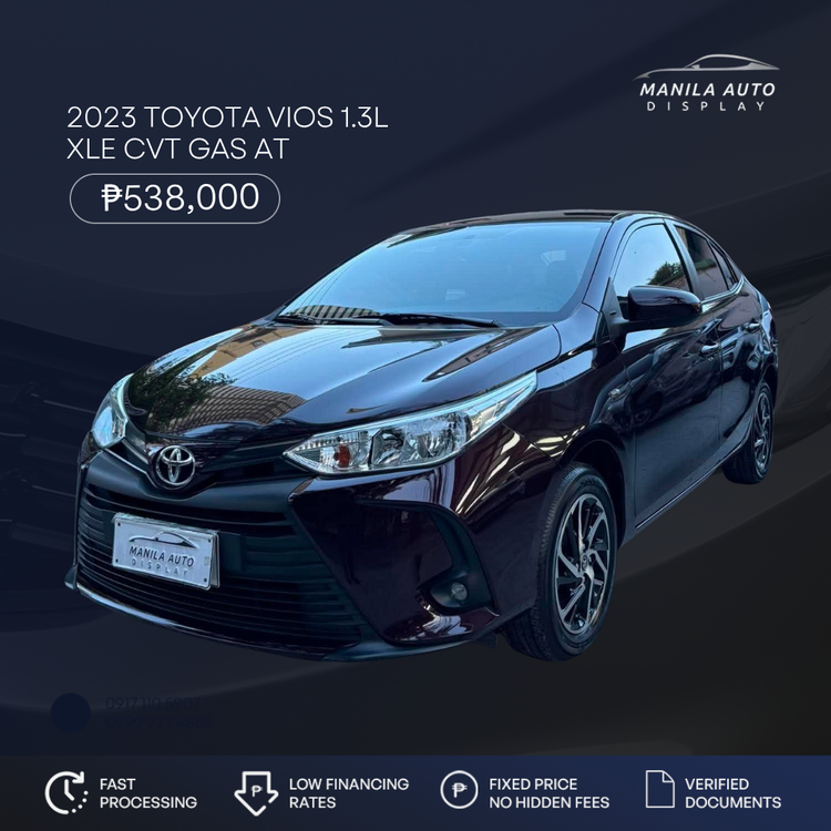 2023 TOYOTA VIOS 1.3L XLE CVT GAS AUTOMATIC TRANSMISSION
