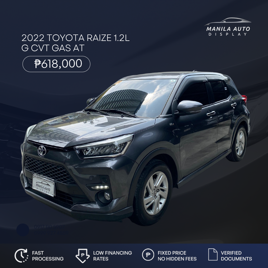 2022 TOYOTA RAIZE 1.2L G CVT GAS AUTOMATIC TRANSMISSION