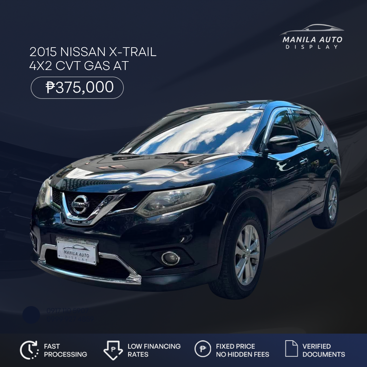 2015 NISSAN	X-TRAIL 4X2 CVT	GAS AUTOMATIC TRANSMISSION