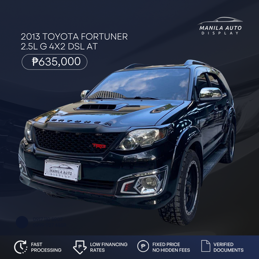 2013 TOYOTA FORTUNER 2.5L G 4X2 DSL AUTOMATIC TRANSMISSION