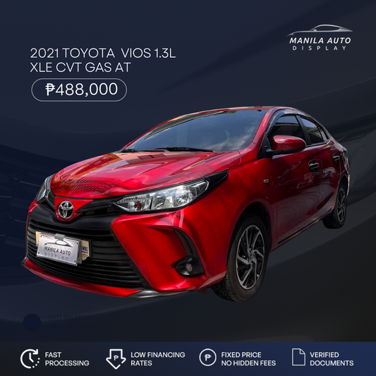 2021 TOYOTA VIOS 1.3L XLE CVT GAS AUTOMATIC TRANSMISSION