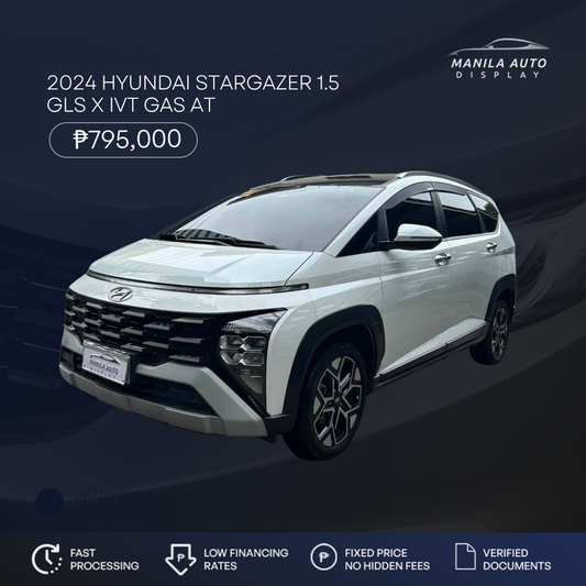 2024 HYUNDAI STARGAZER 1.5 GLS X IVT GAS AUTOMATIC TRANSMISSION