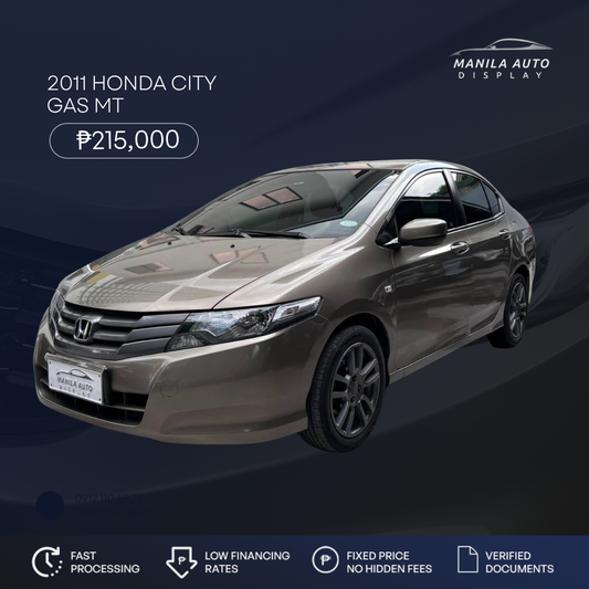 2011  HONDA	CITY GAS MANUAL TRANSMISSION
