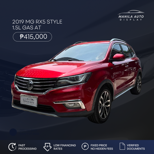 2019 MG	RX5	STYLE GAS AUTOMATIC TRANSMISSION