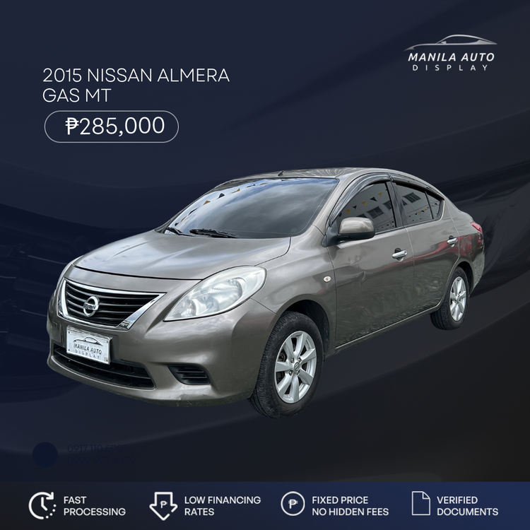 2015 NISSAN ALMERA GAS MANUAL TRANSMISSION