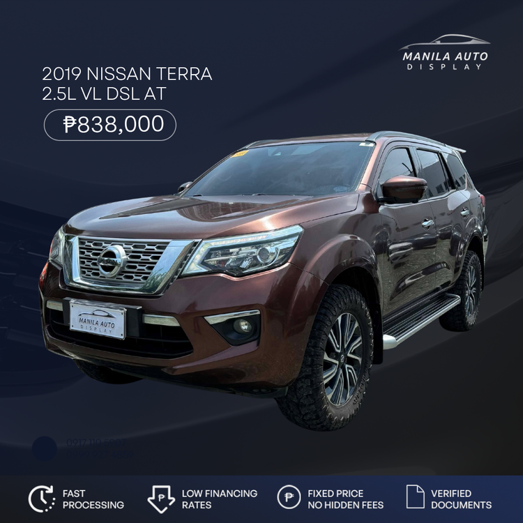 2019 NISSAN	TERRA 2.5L VL DSL AUTOMATIC TRANSMISSION