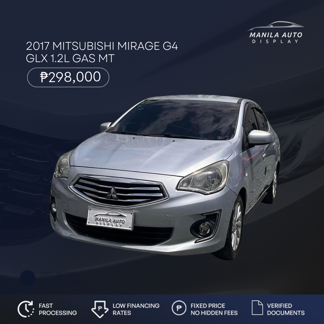 2017 MITSUBISHI	MIRAGE G4 GLX 1.2L GAS MANUAL TRANSMISSION