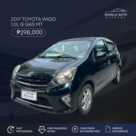 2017 TOYOTA WIGO 1.0L G GAS MANUAL TRANSMISSION