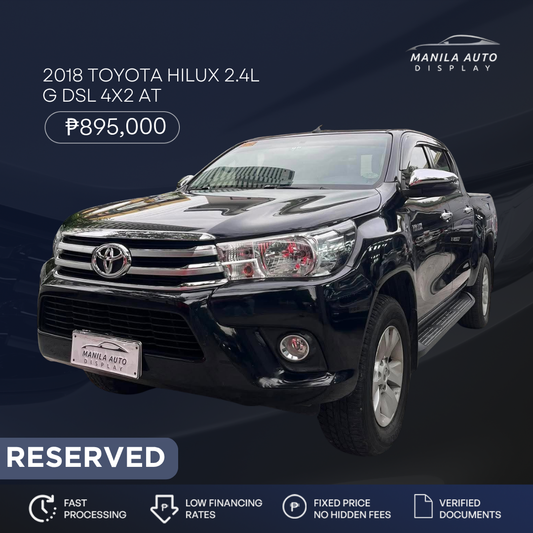 2018 TOYOTA HILUX 2.4L G 4X2 DSL AUTOMATIC TRANSMISSION