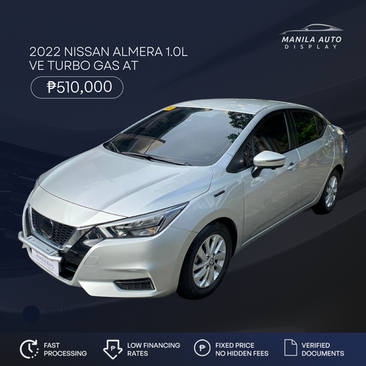 2022 NISSAN ALMERA 1.0L VE TURBO GAS AUTOMATIC TRANSMISSION