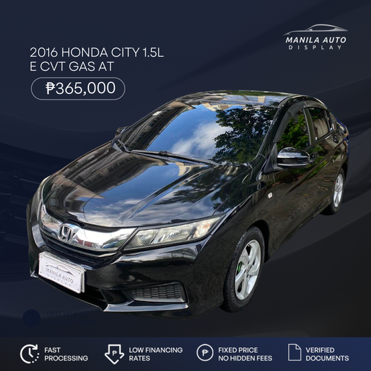 2016 HONDA	CITY 1.5L E CVT GAS AUTOMATIC TRANSMISSION