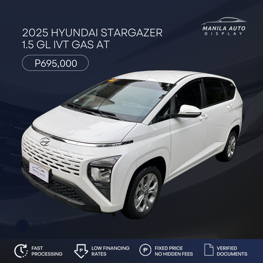 2025 HYUNDAI STARGAZER 1.5 GL IVT GAS AUTOMATIC TRANSMISSION