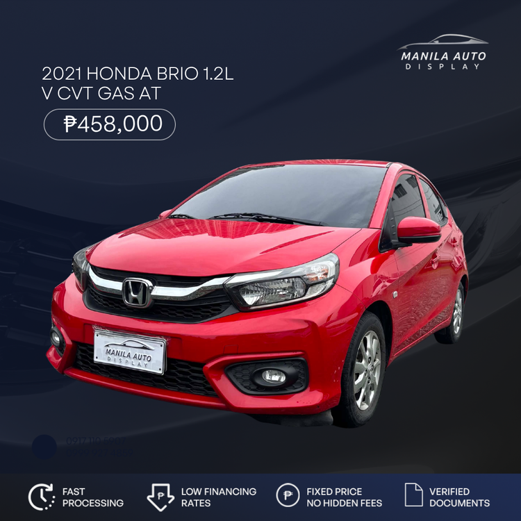 2021 HONDA BRIO 1.2L V CVT GAS AUTOMATIC TRANSMISSION