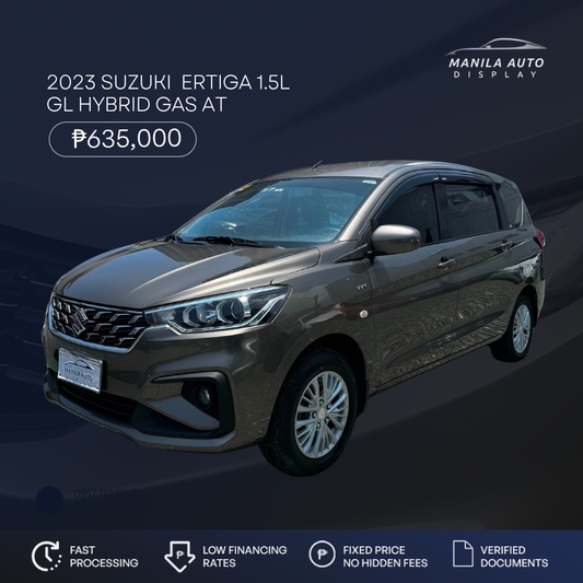2023 SUZUKI ERTIGA 1.5L GL HYBRID GAS AUTOMATIC TRANSMISSION