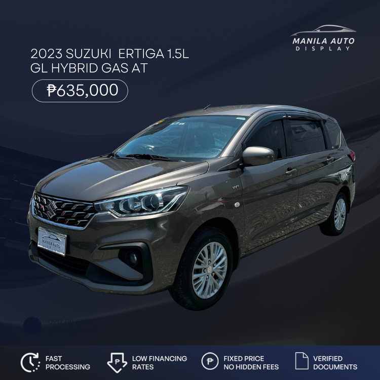2023 SUZUKI ERTIGA 1.5L GL HYBRID GAS AUTOMATIC TRANSMISSION
