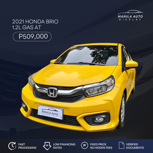 2021 HONDA BRIO 1.2L GAS AUTOMATIC TRANSMISSION