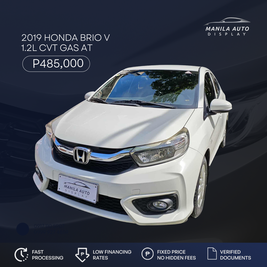 2019 HONDA BRIO 1.2L V CVT GAS AUTOMATIC TRANSMISSION