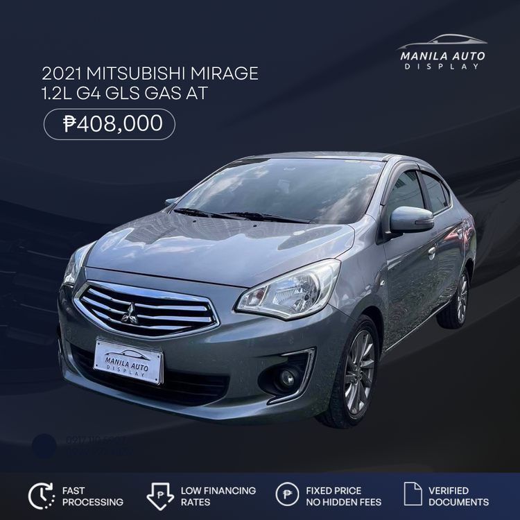 2021 MITSUBISHI MIRAGE 1.2L G4 GLS GAS AUTOMATIC TRANSMISSION