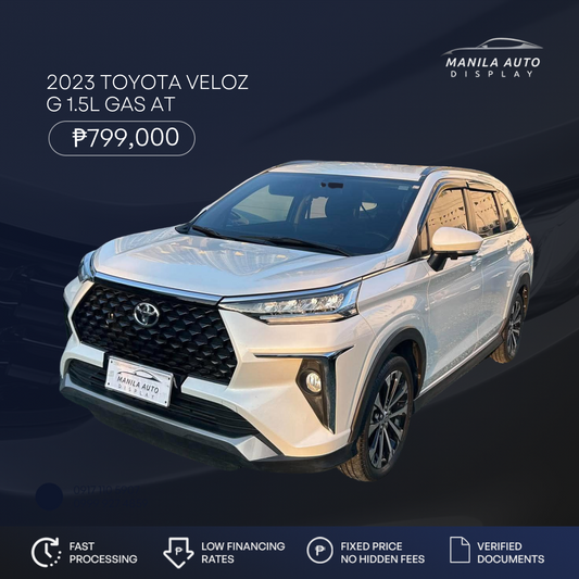 2023 TOYOTA VELOZ G GAS AUTOMATIC TRANSMISSION