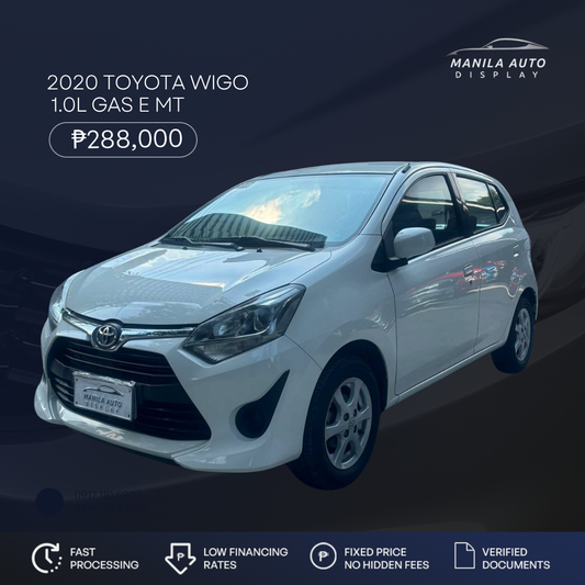 2020 TOYOTA WIGO 1.0L E MANUAL TRANSMISSION