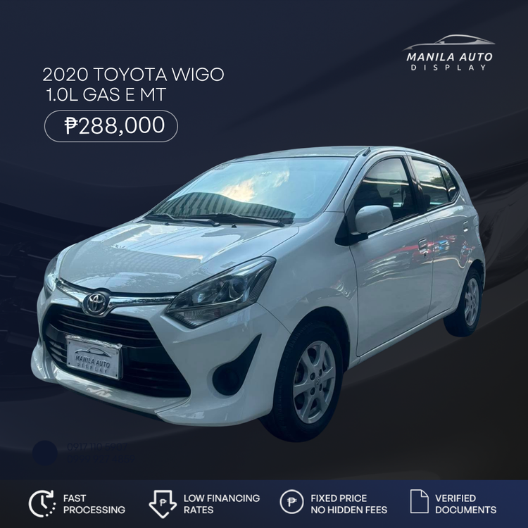 2020 TOYOTA WIGO 1.0L E MANUAL TRANSMISSION