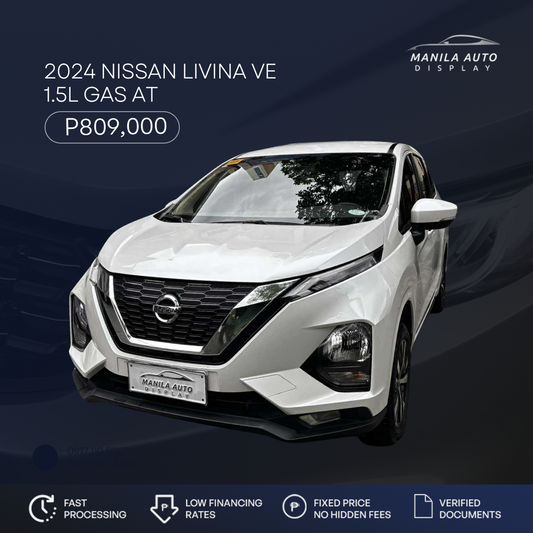 2024 NISSAN LIVINA VE 1.5L GAS AUTOMATIC TRANSMISSION