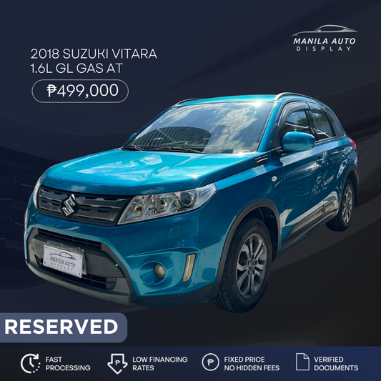 2018 SUZUKI	VITARA 1.6L GL GAS AUTOMATIC TRANSMISSION