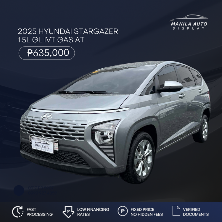 2025 HYUNDAI STARGAZER 1.5L GL IVT GAS AUTOMATIC TRANSMISSION