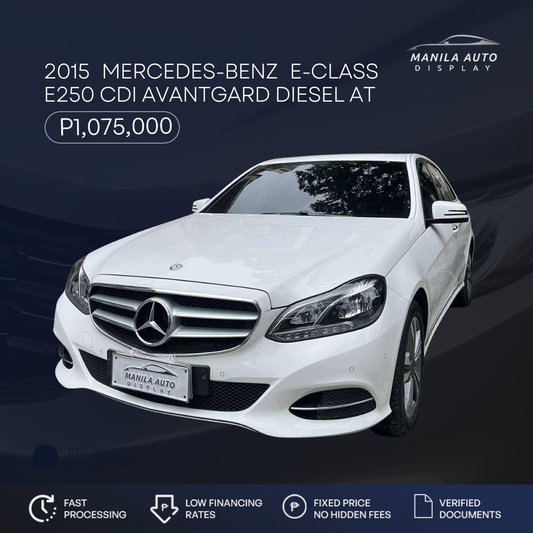2015 MERCEDES-BENZ E-CLASS E250 CDI AVANTGARD DIESEL AUTOMATIC TRANSMISSION